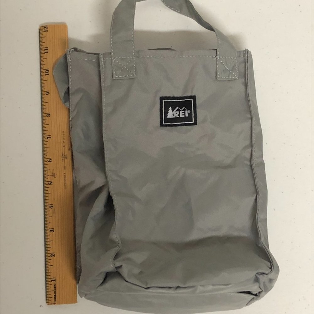 REI Packable Tote Bag Gray 11 x 6 in Vintage Camping Hiking Outdoors Co-Op - Picture 4 of 6